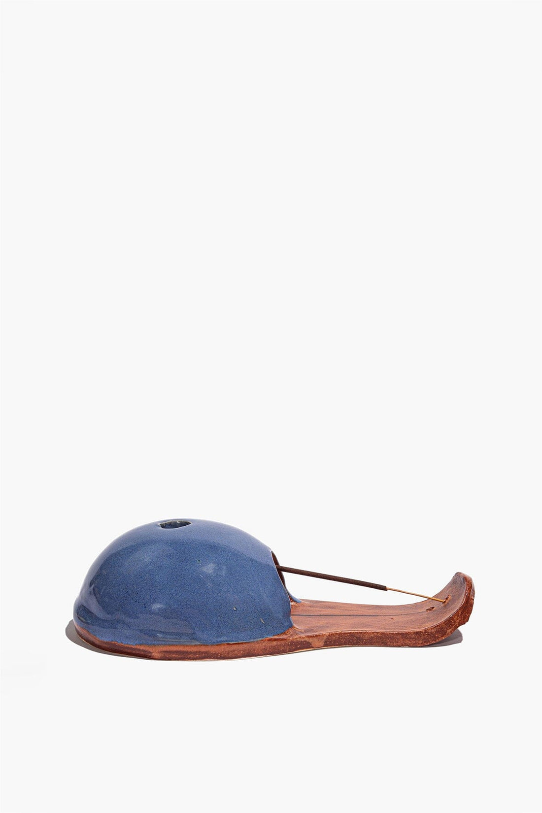 Hut Incense Holder | Blue Burnt Orange Glaze — 1