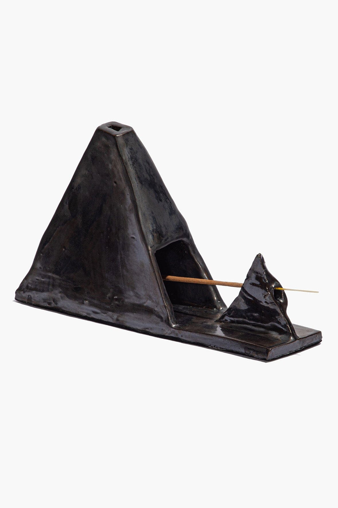 Pyramid Incense Holder | Molasses Glaze — 1