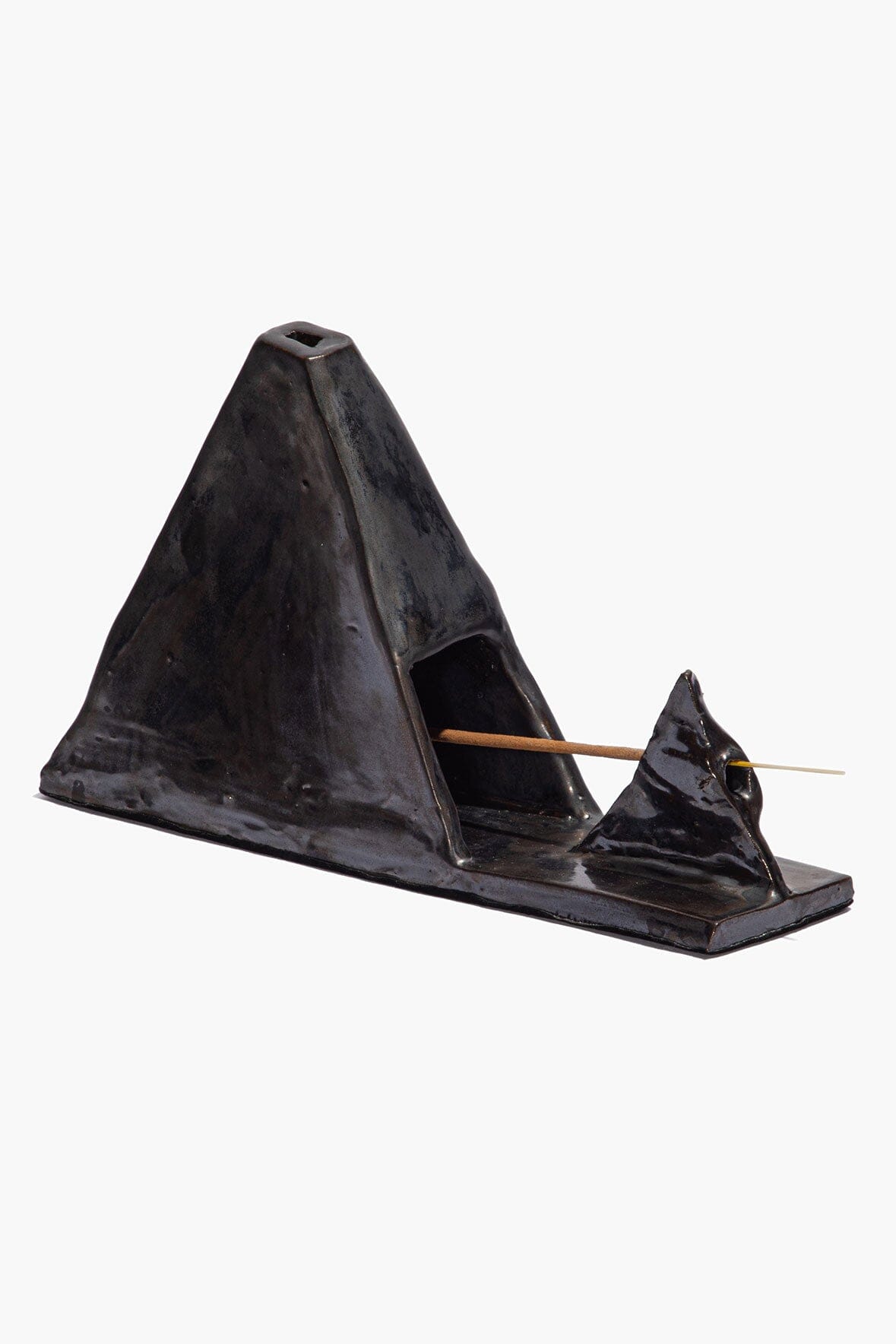 Pyramid Incense Holder | Molasses Glaze — 1