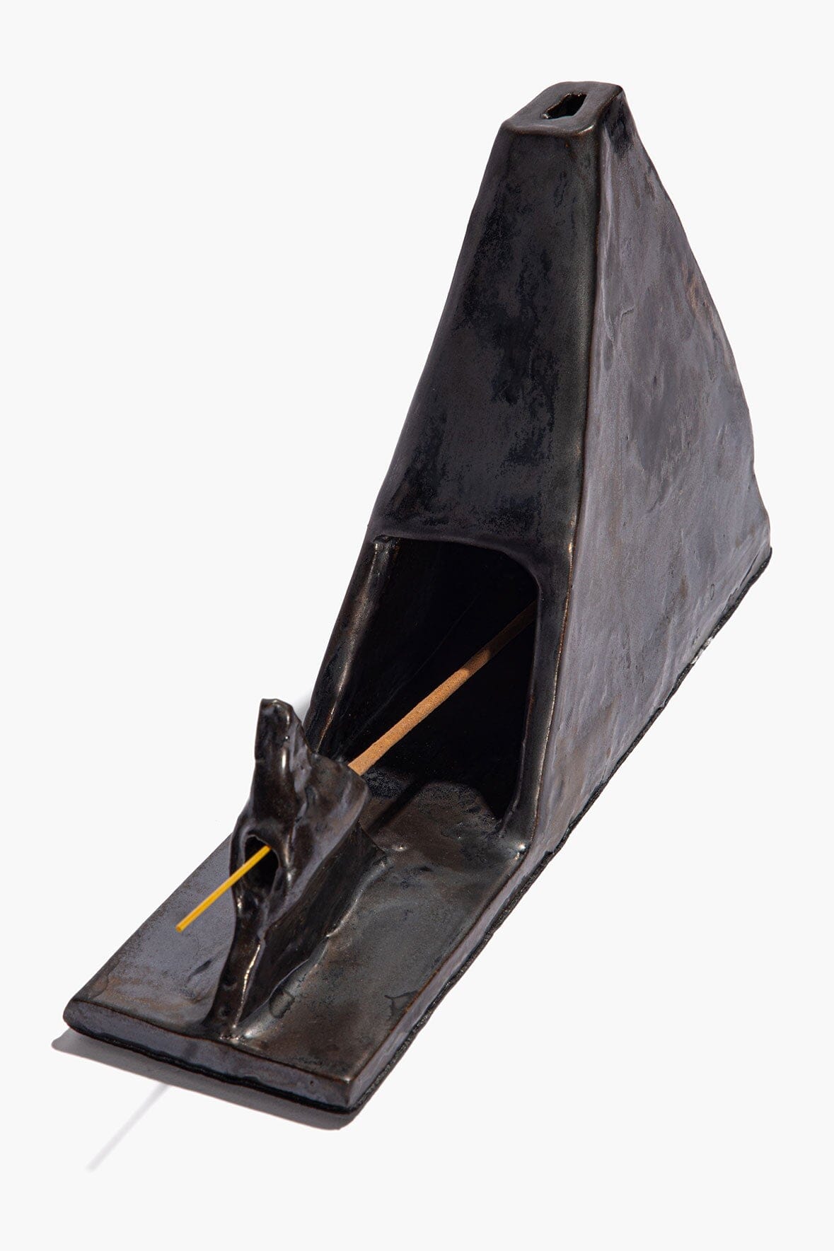 Pyramid Incense Holder | Molasses Glaze — 2