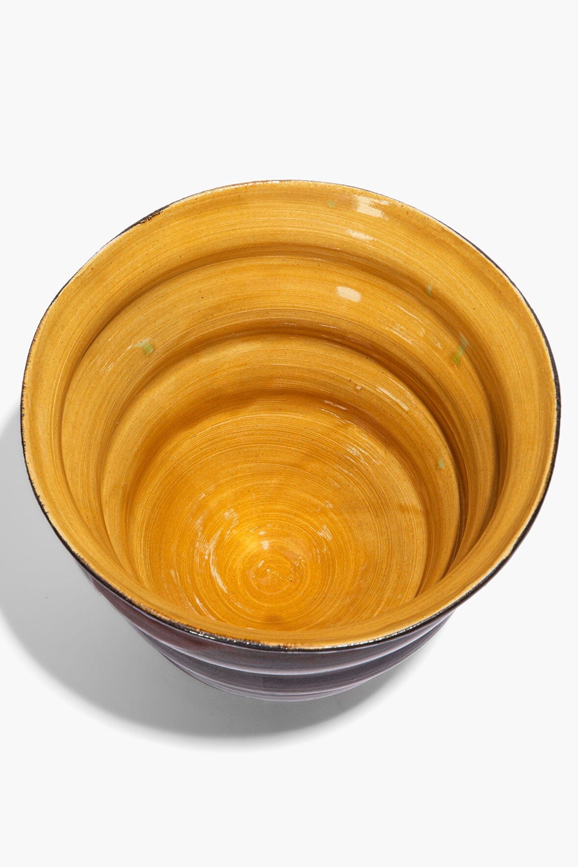 Stacked Cone Vase | Burgundy Mustard Glaze — 3
