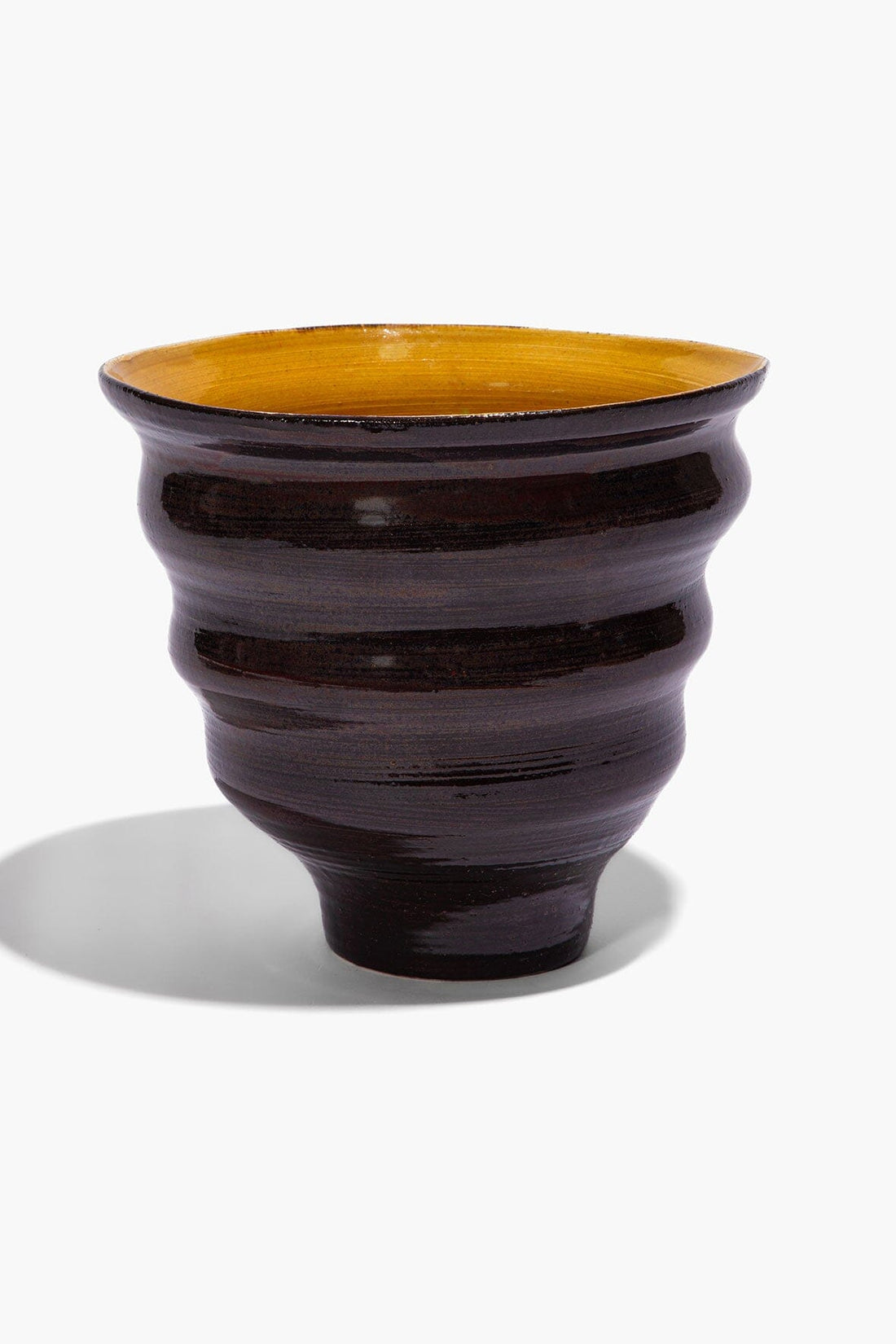 Stacked Cone Vase | Burgundy Mustard Glaze — 1