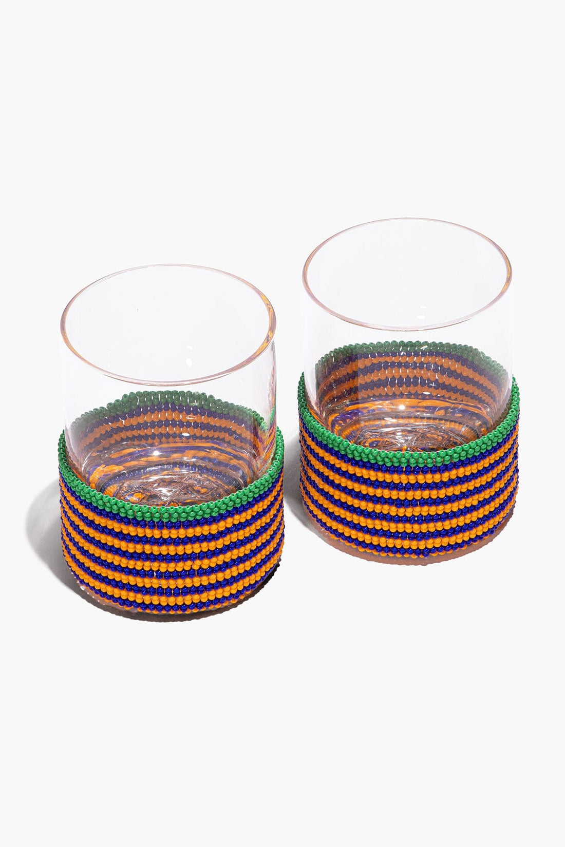 Beaded Whiskey Bar Set | Blue Stripe — 1