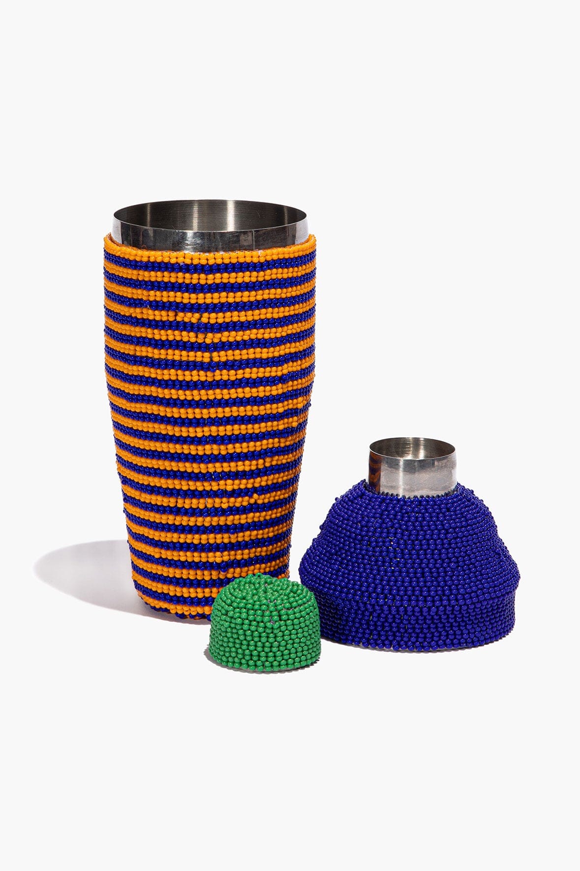 Beaded Whiskey Bar Set | Blue Stripe — 3