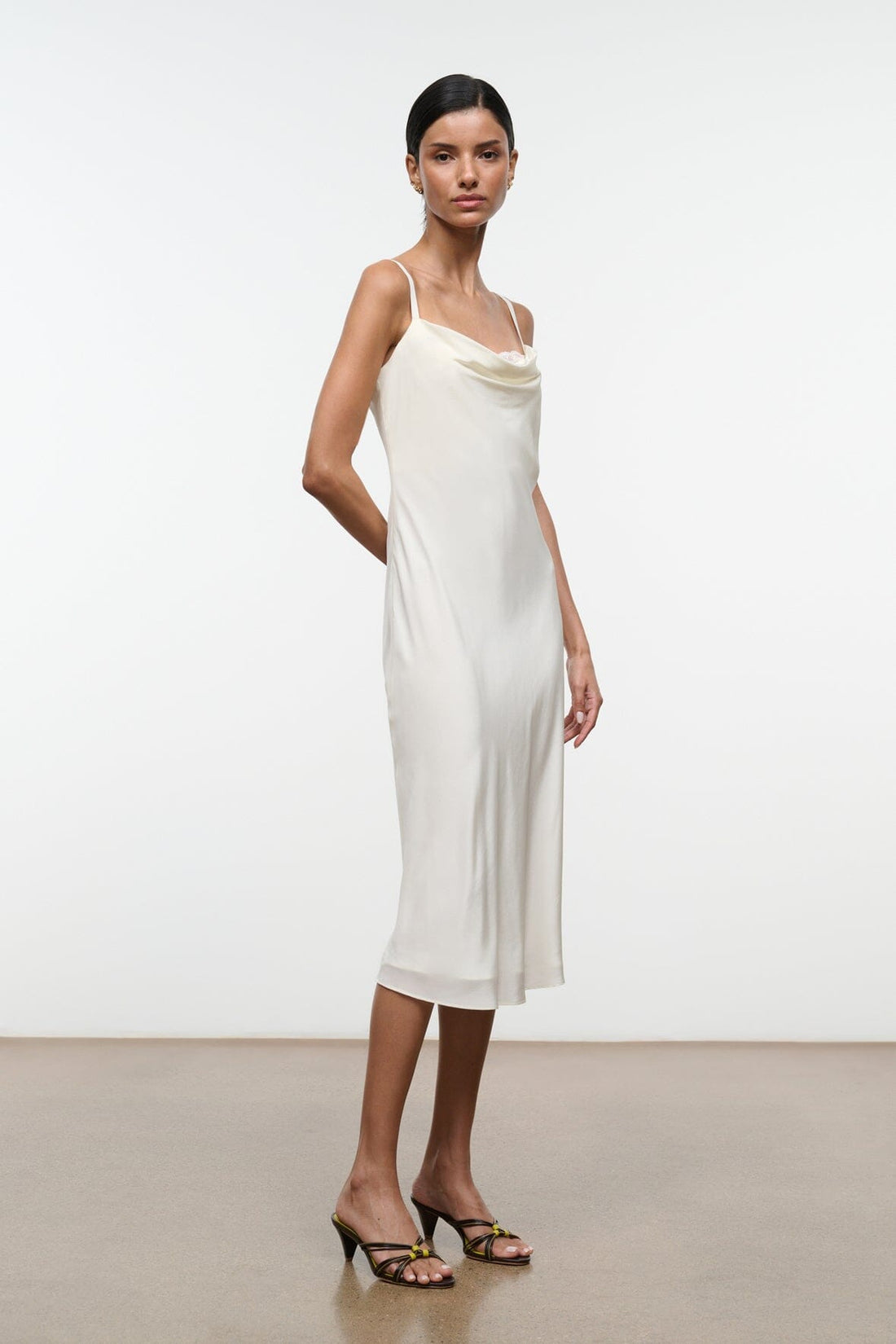 Evangeline Silk Dress | Ivory — 1