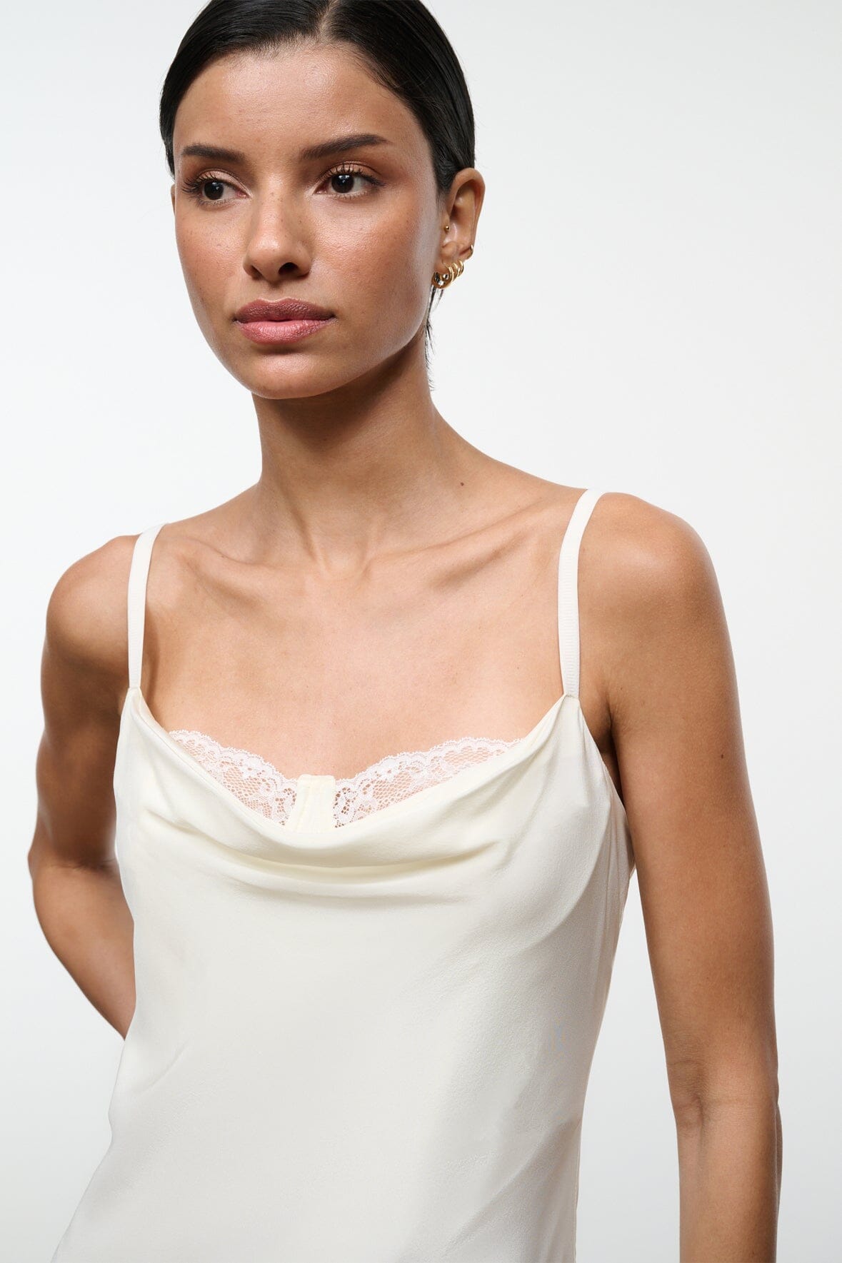 Evangeline Silk Dress | Ivory — 3