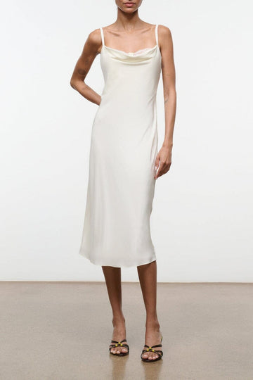 Evangeline Silk Dress | Ivory — 1