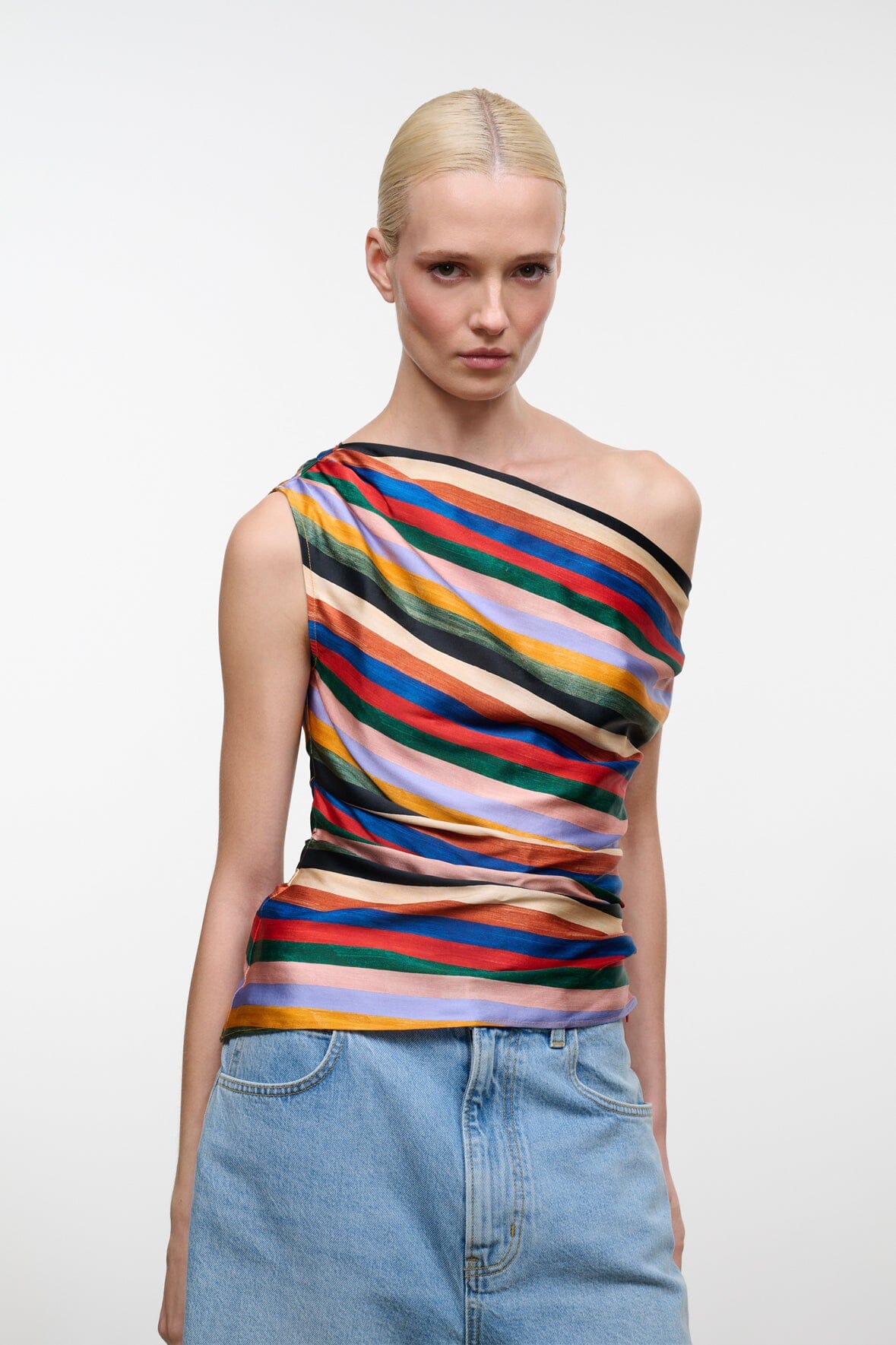 Phare Silk Top | Artist Stripe — 4