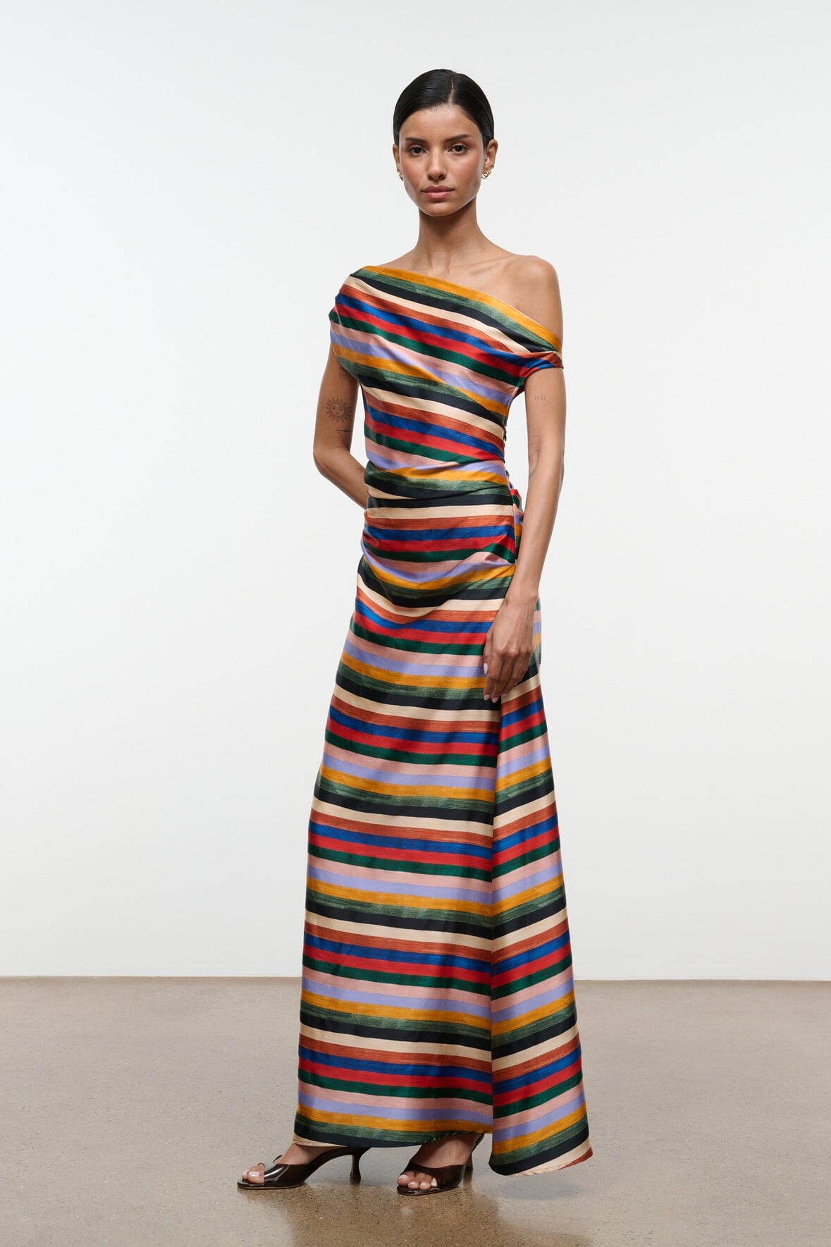 Phare Silk Maxi Dress | Artist Stripe — 3