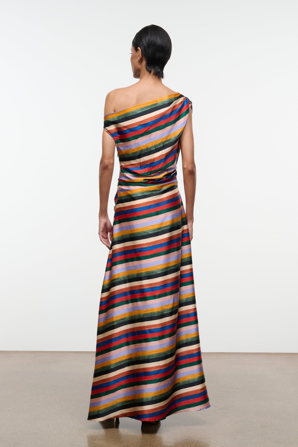 Phare Silk Maxi Dress | Artist Stripe — 4