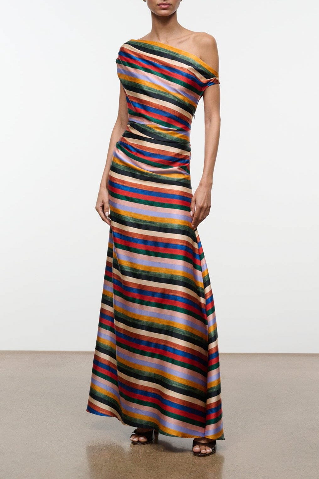 Phare Silk Maxi Dress | Artist Stripe — 1