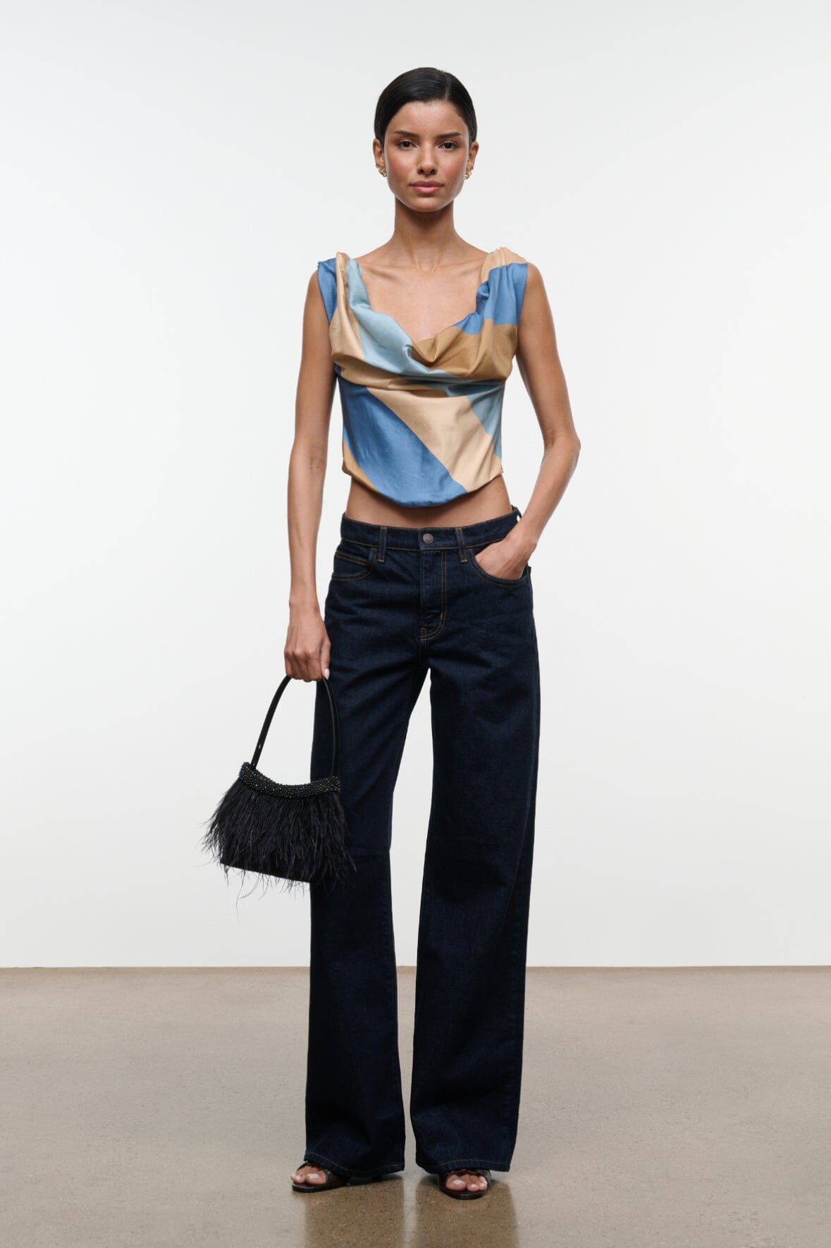 Olivia Silk Top | Desert Stripe — 3