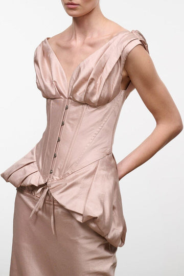 Fabianne Silk Top | Sandrose — 1