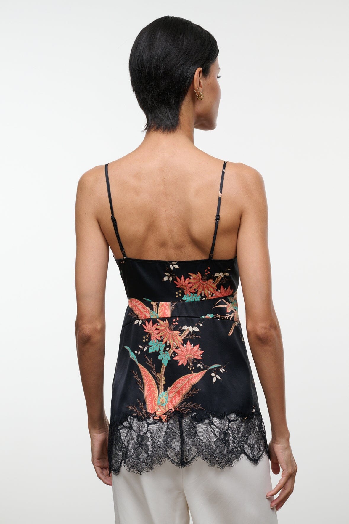 Lina Silk Top | Tapestry Noir — 3