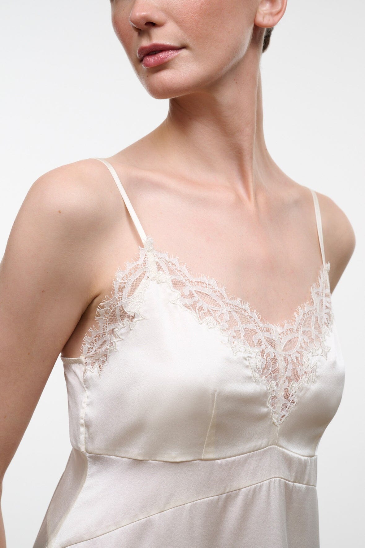 Lina Silk Top | Ivory — 4