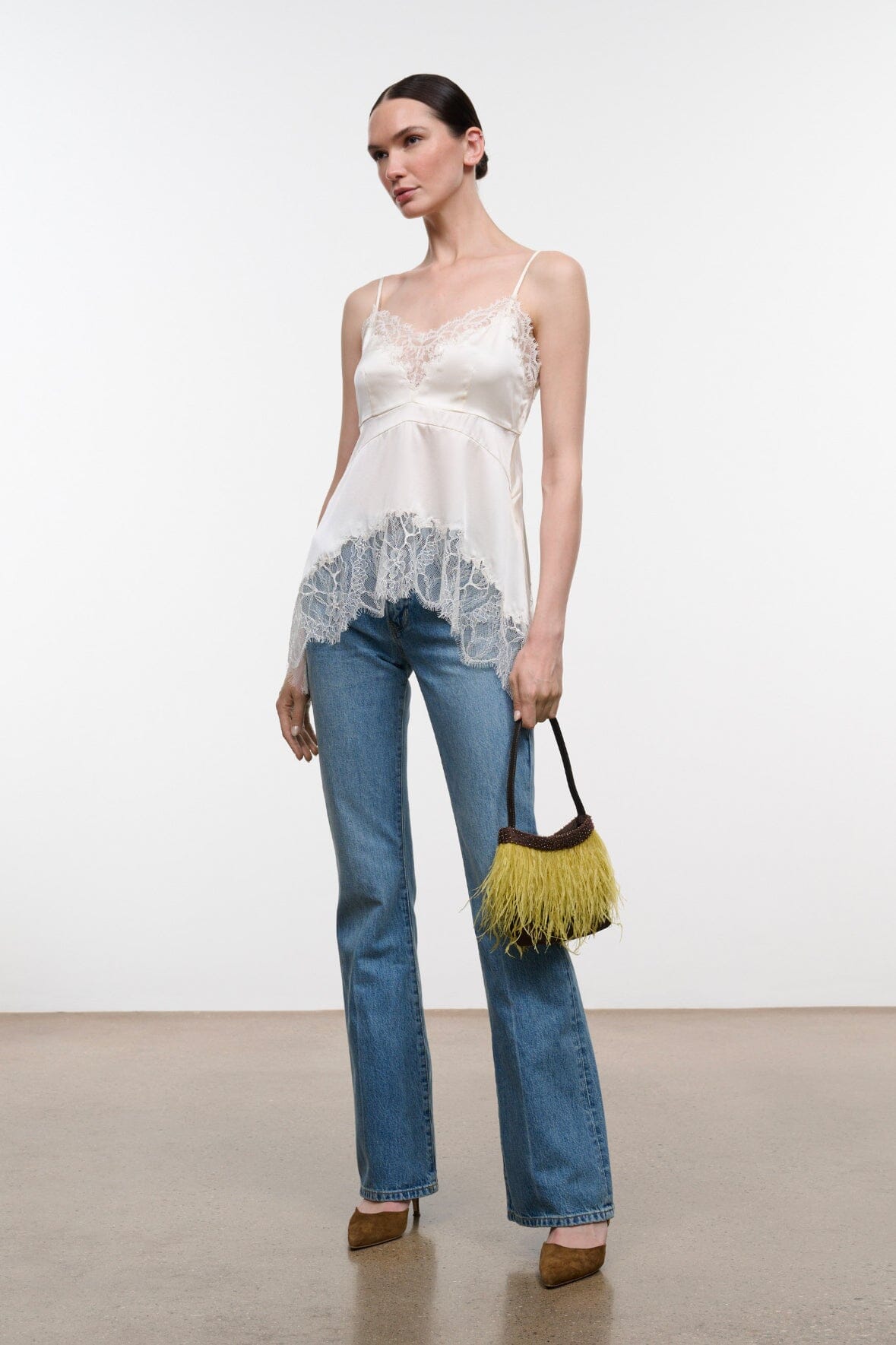 Lina Silk Top | Ivory — 5