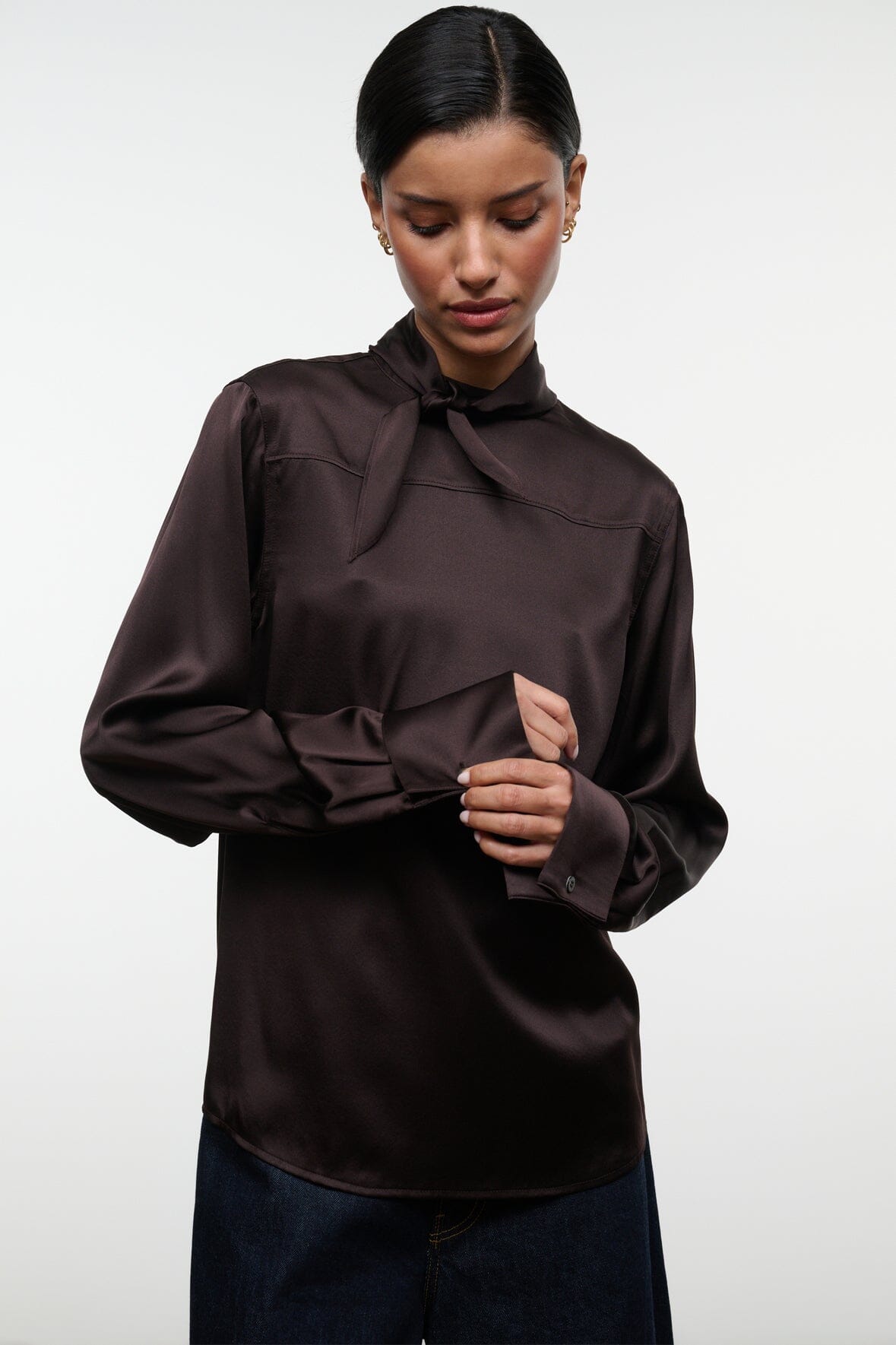 Rhodes Silk Top | Earth — 5