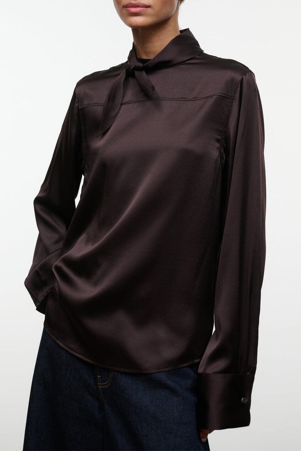 Rhodes Silk Top | Earth — 1