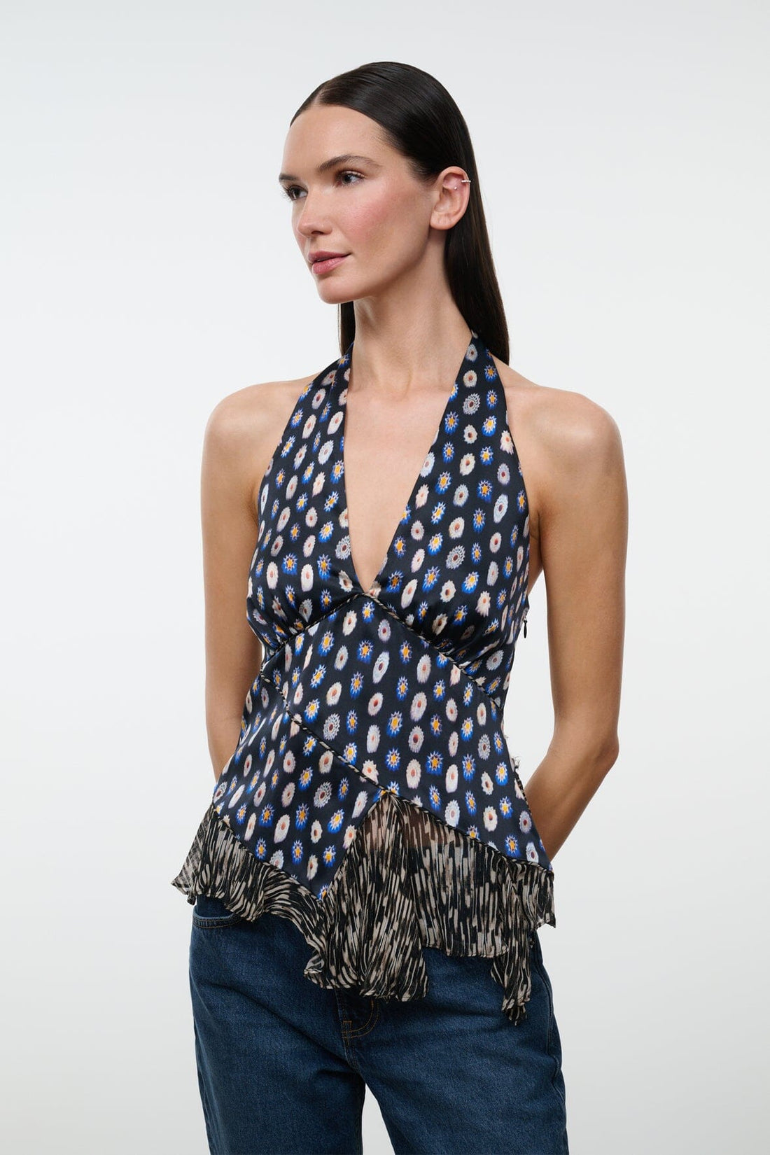 Maeva Silk Top | Glasswork Multi — 1
