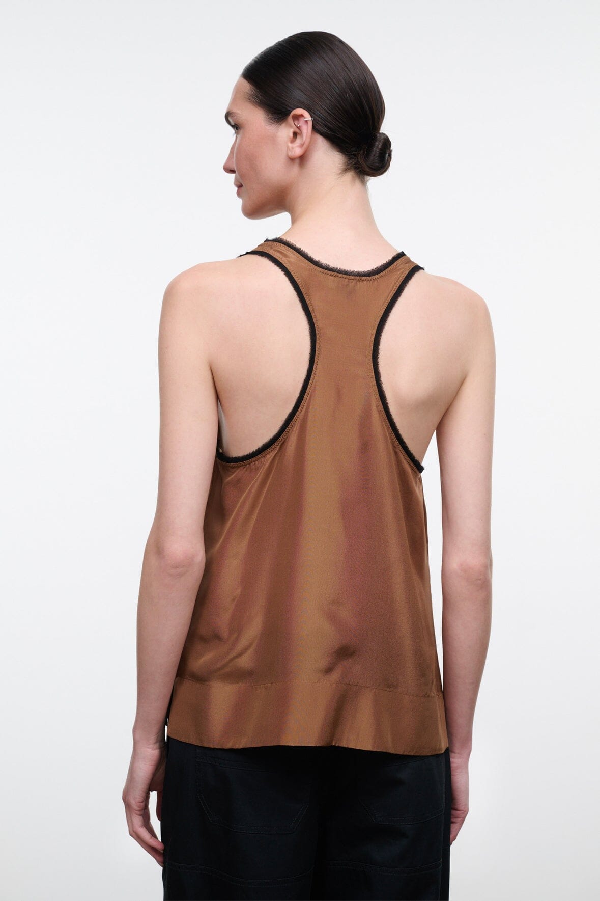 Lynelle Silk Tank | Cigar — 2