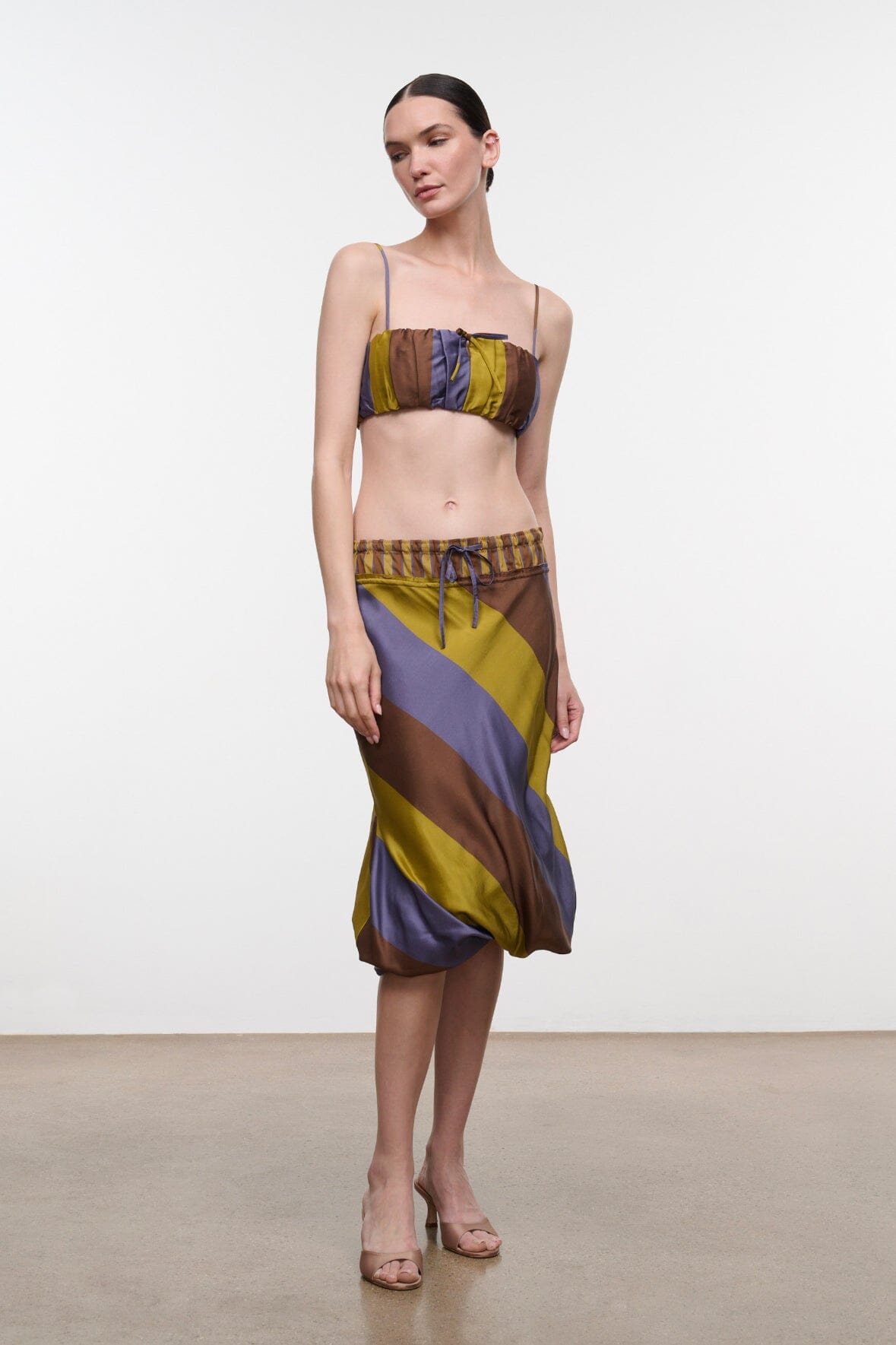 Sade Silk Top | Sienna Stripe — 3