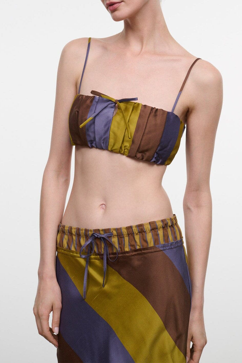 Sade Silk Top | Sienna Stripe — 1