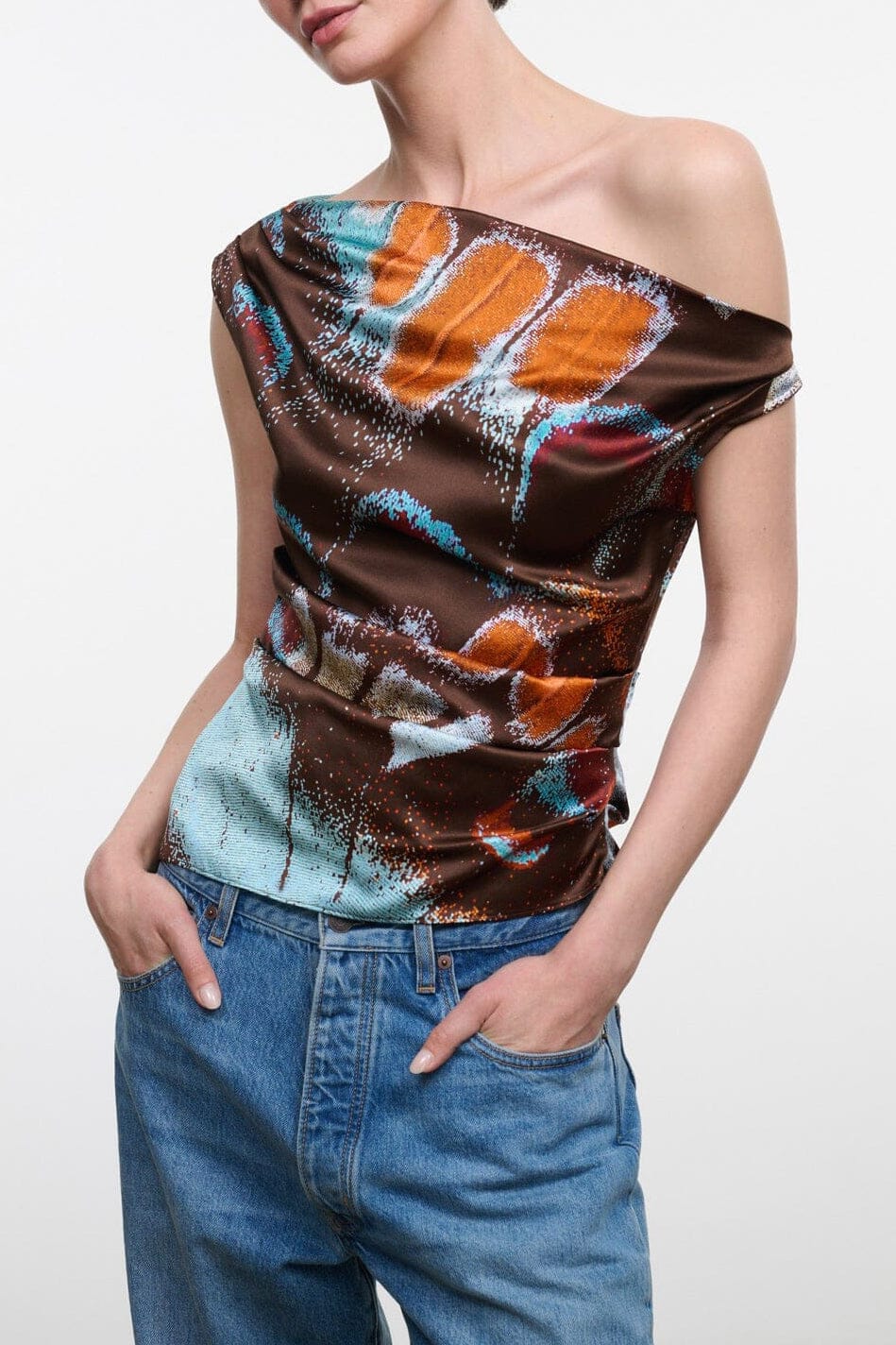 Phare Silk Top | Butterfly Sky — 1