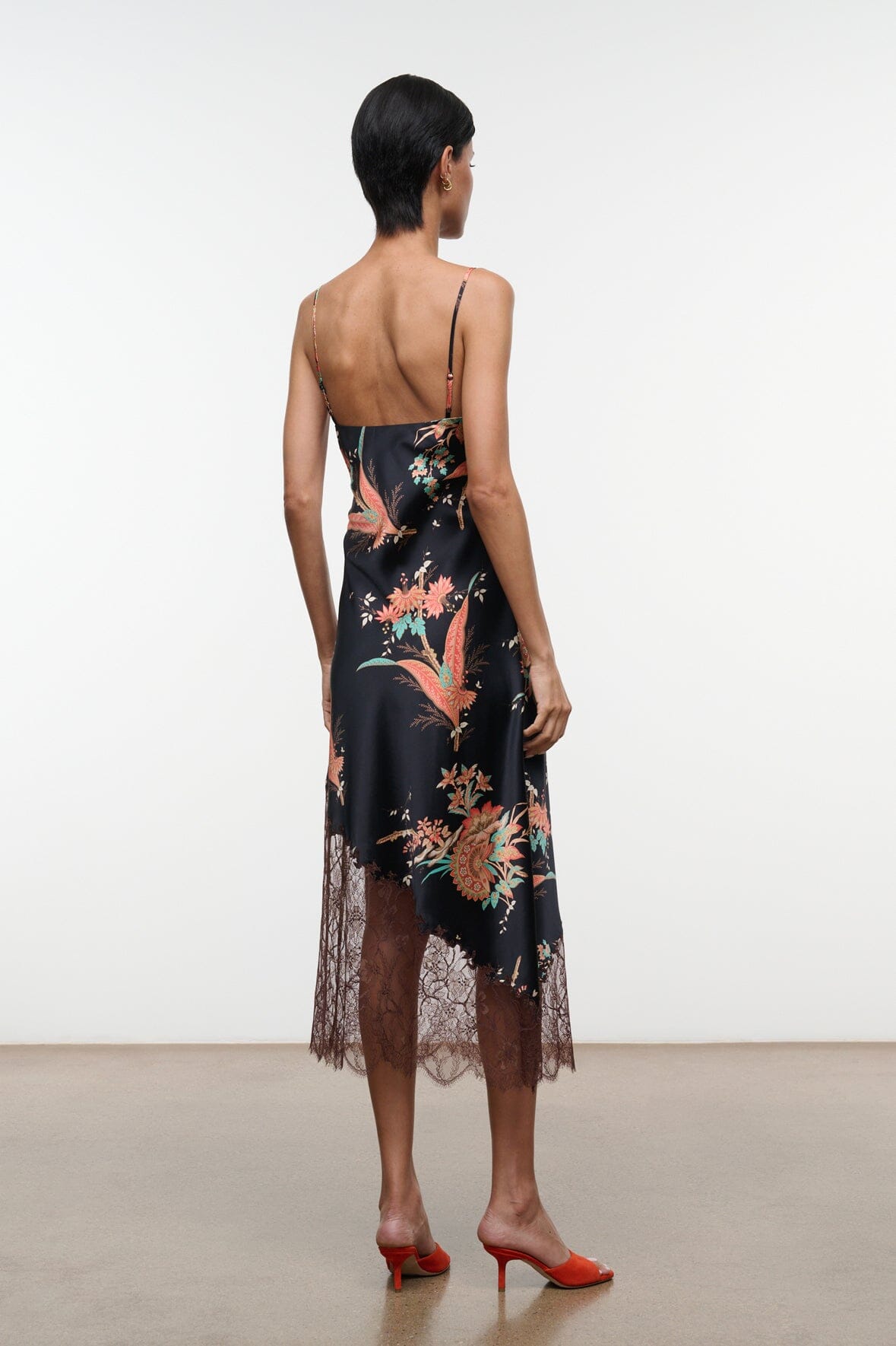Lara Silk Dress | Tapestry Noir — 4