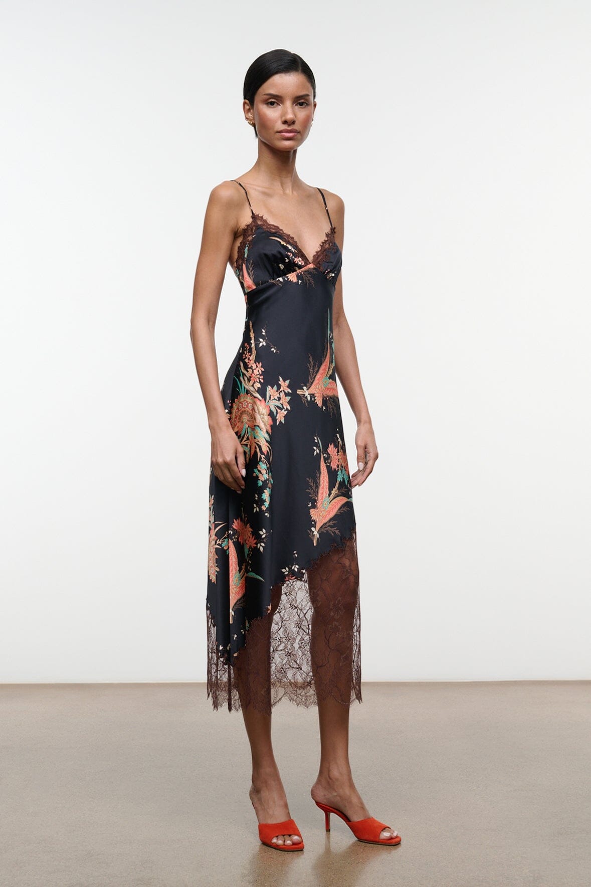 Lara Silk Dress | Tapestry Noir — 2