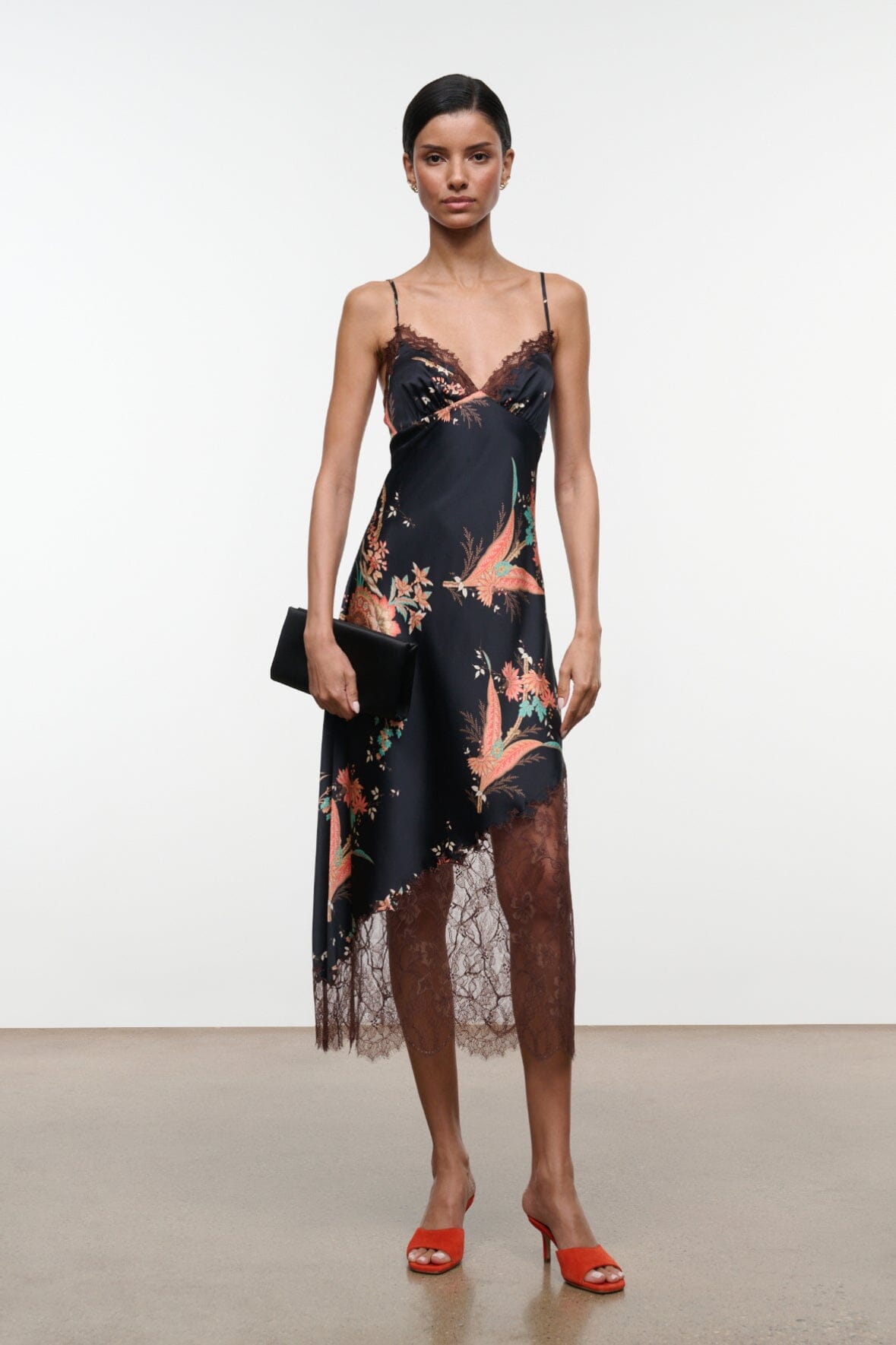 Lara Silk Dress | Tapestry Noir — 5