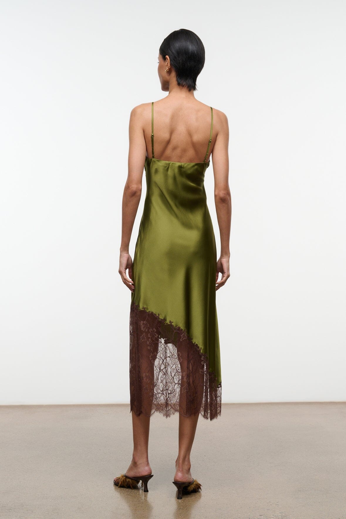 Lara Silk Dress | Pear — 4