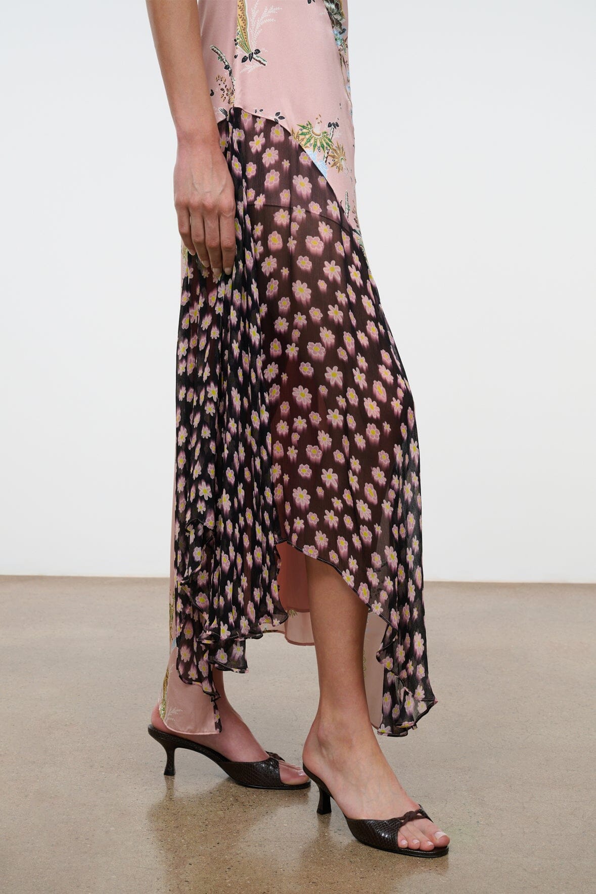 Fawn Silk Dress | Tapestry Rose Multi — 5