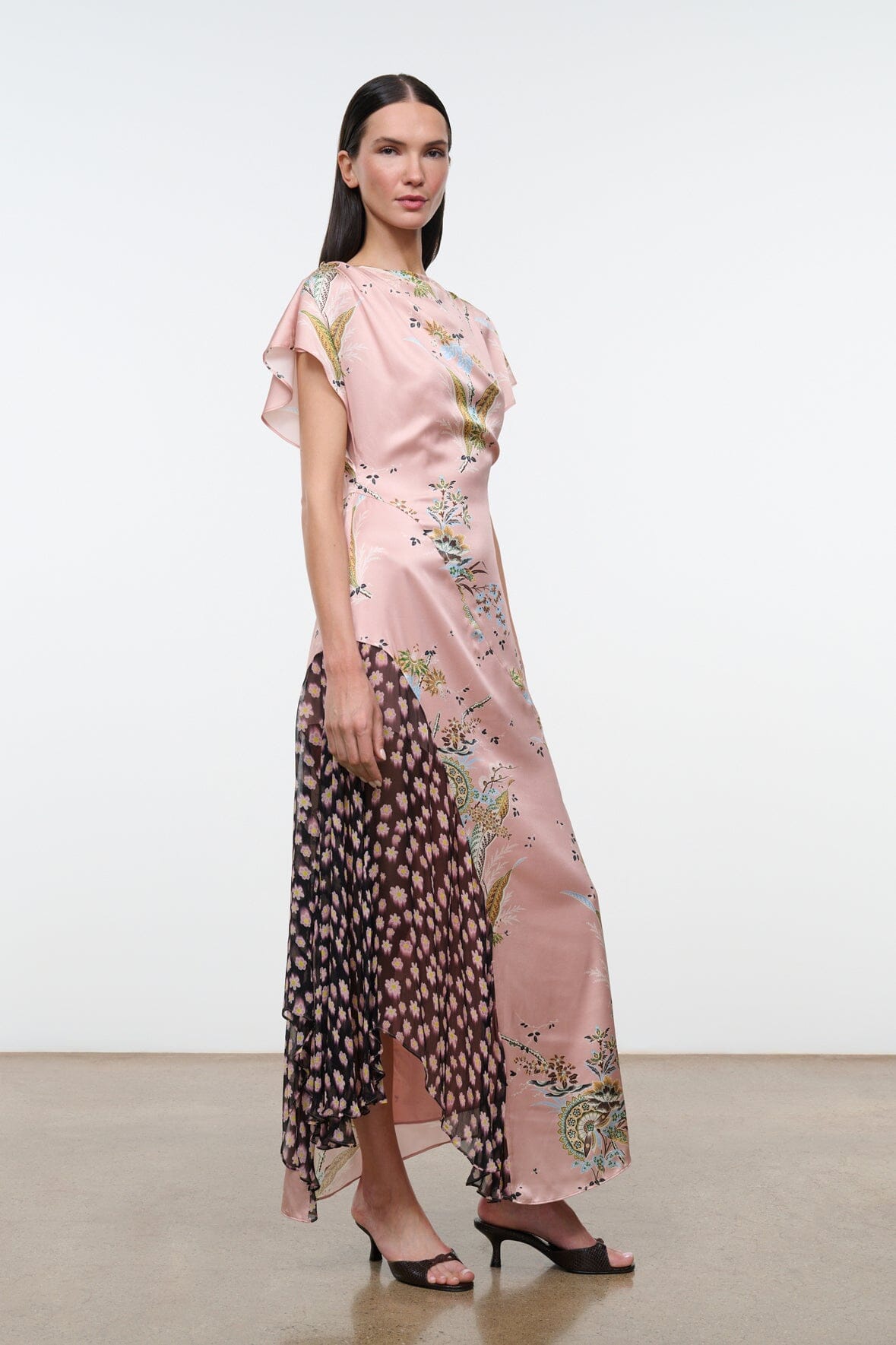 Fawn Silk Dress | Tapestry Rose Multi — 3