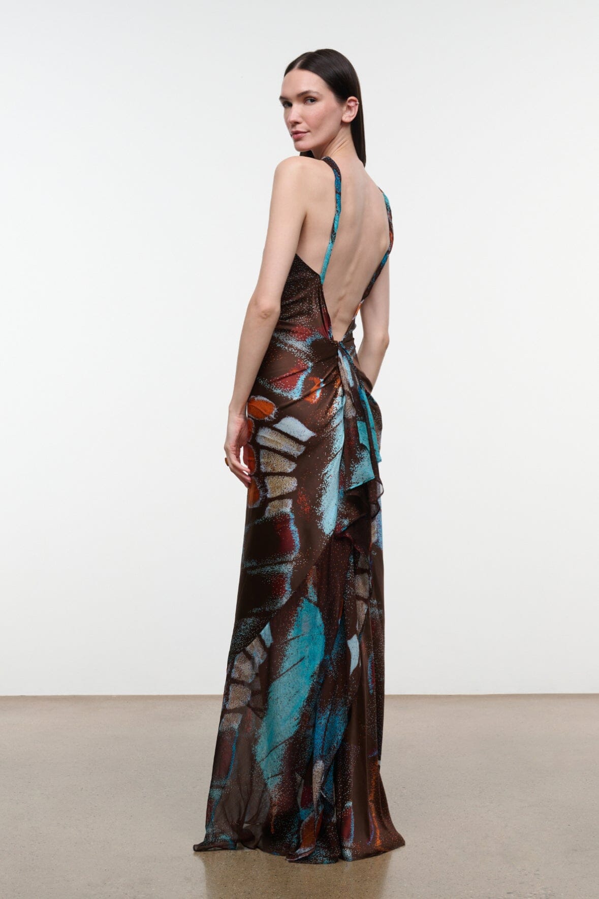 Charli Silk Dress | Butterfly Sky — 3