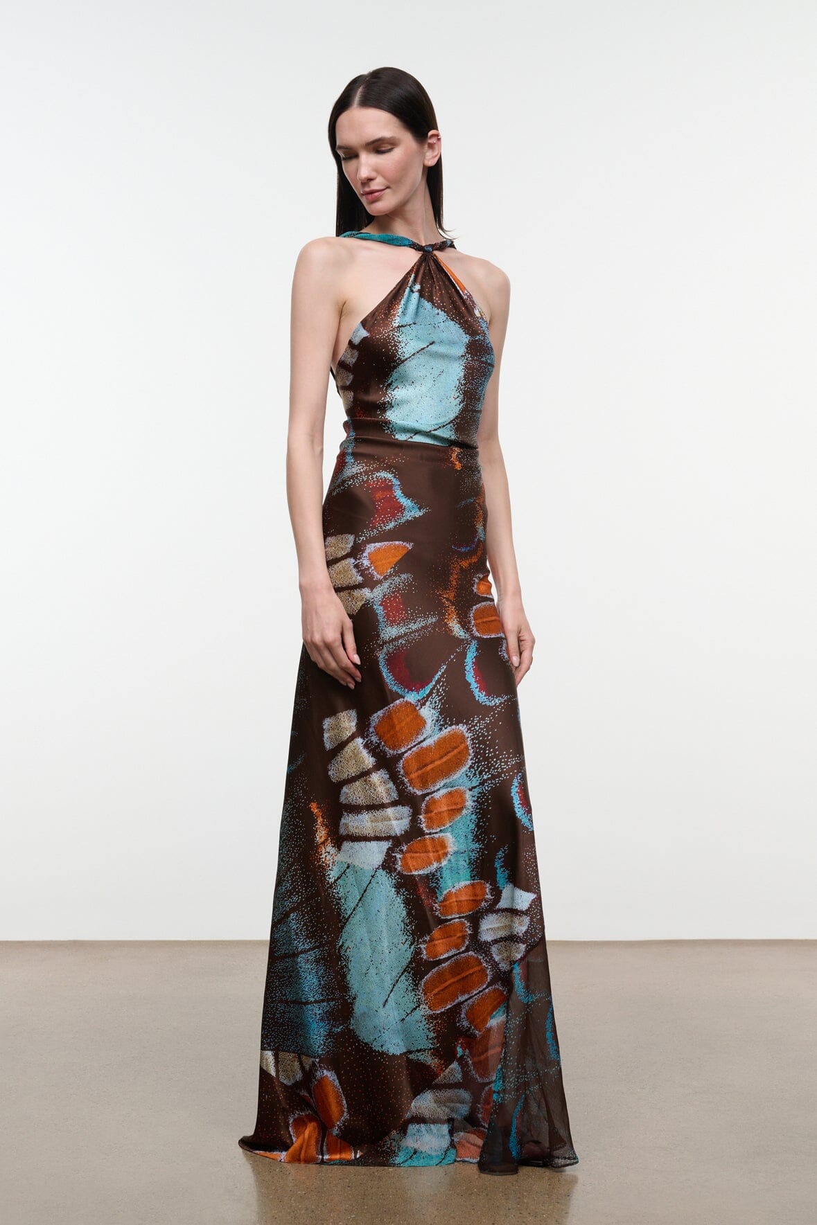 Charli Silk Dress | Butterfly Sky — 5