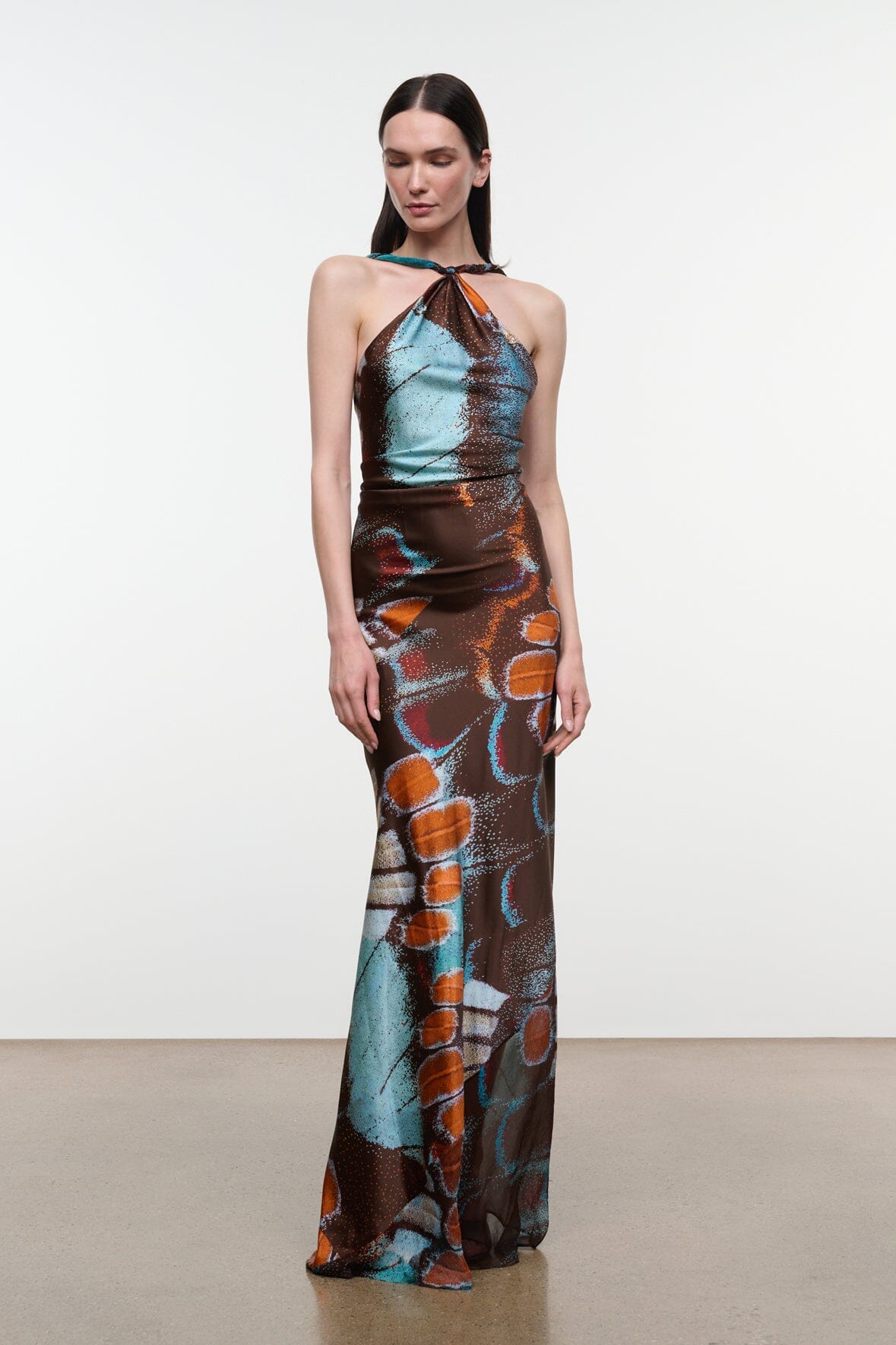 Charli Silk Dress | Butterfly Sky — 6