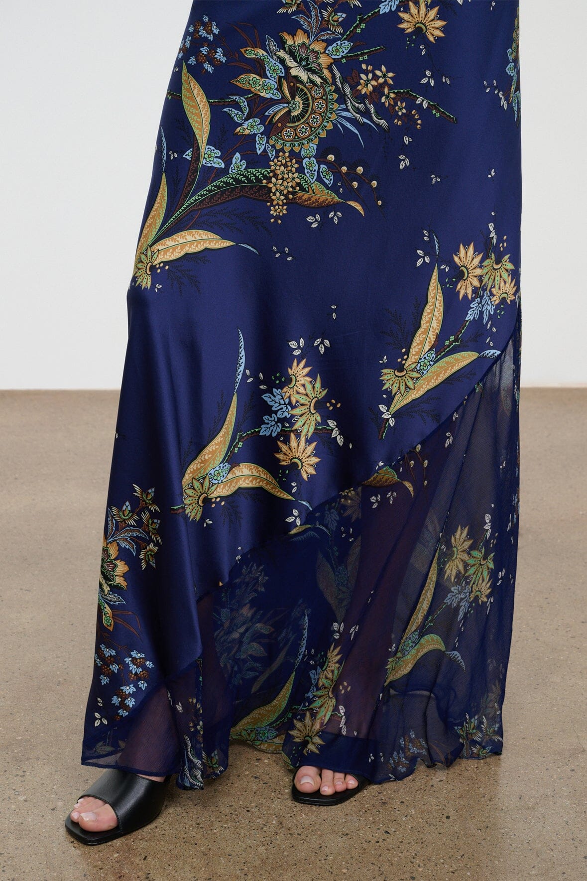 Charli Silk Dress | Tapestry Midnight — 8