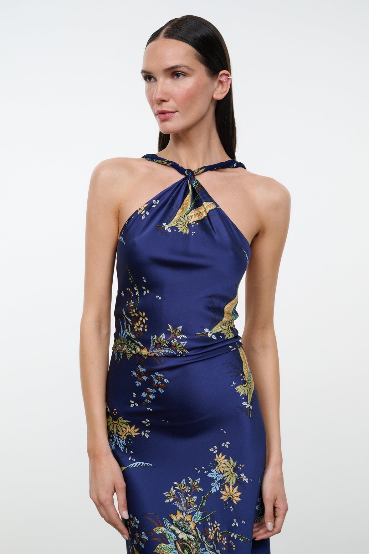 Charli Silk Dress | Tapestry Midnight — 4