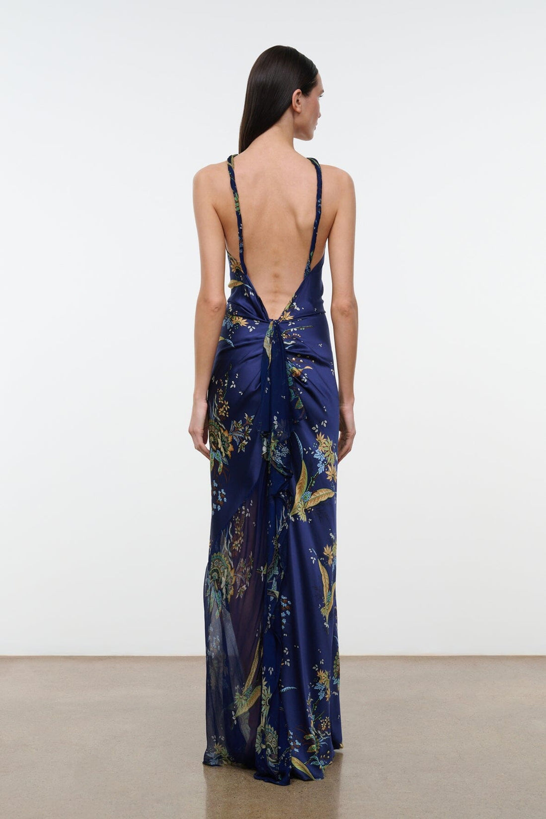 Charli Silk Dress | Tapestry Midnight — 1