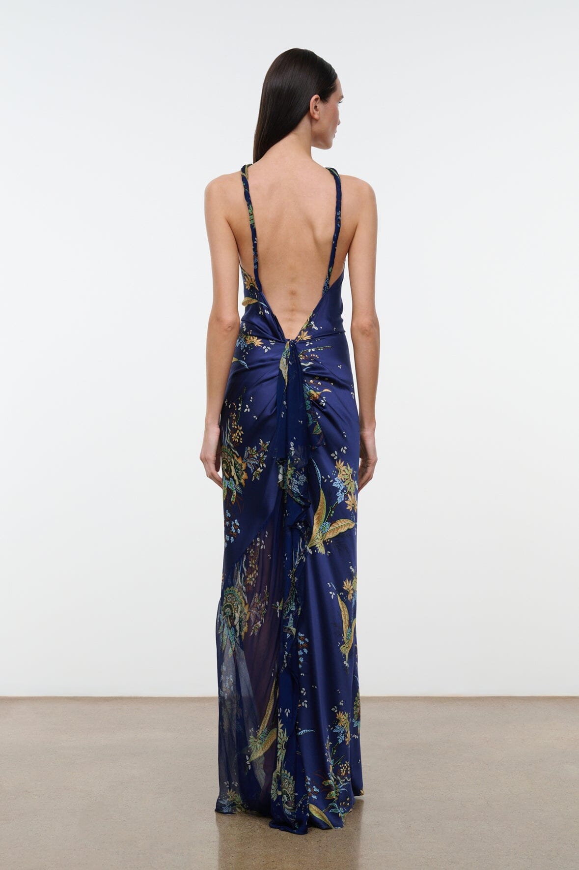 Charli Silk Dress | Tapestry Midnight — 2