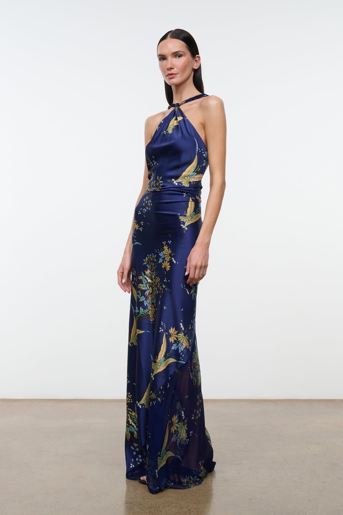Charli Silk Dress | Tapestry Midnight — 3