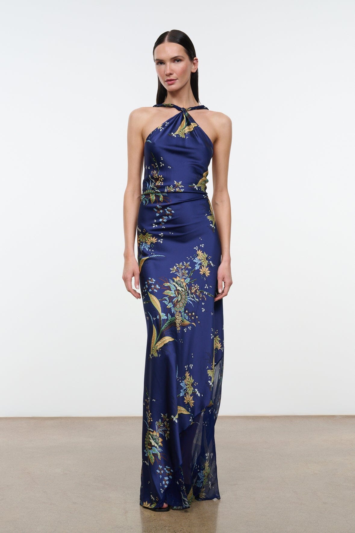 Charli Silk Dress | Tapestry Midnight — 5