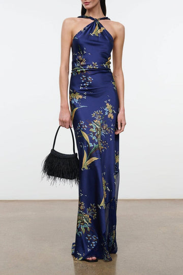 Charli Silk Dress | Tapestry Midnight — 1