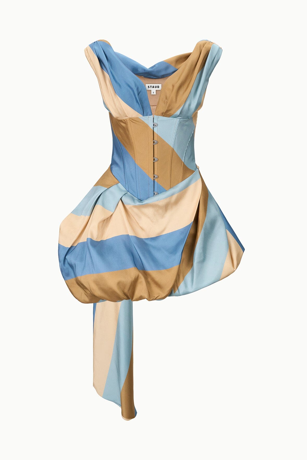 Fabianne Silk Mini Dress | Desert Stripe — 6