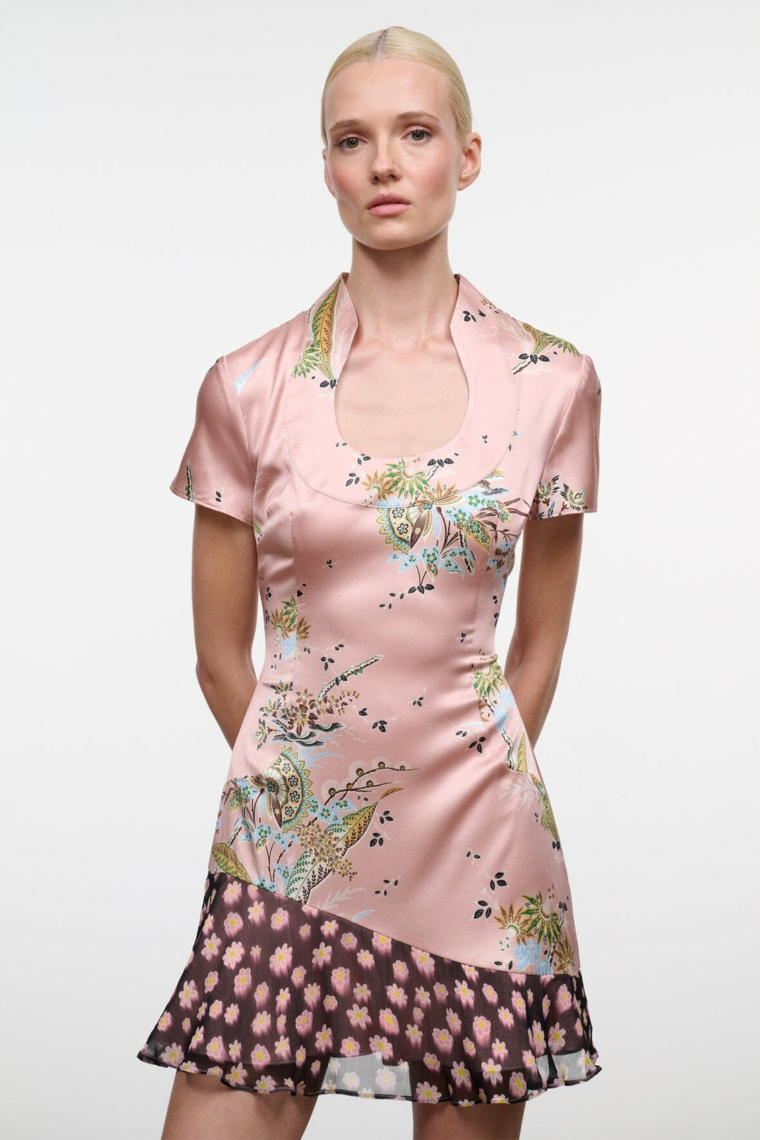 Rae Silk Dress | Tapestry Rose Multi — 1