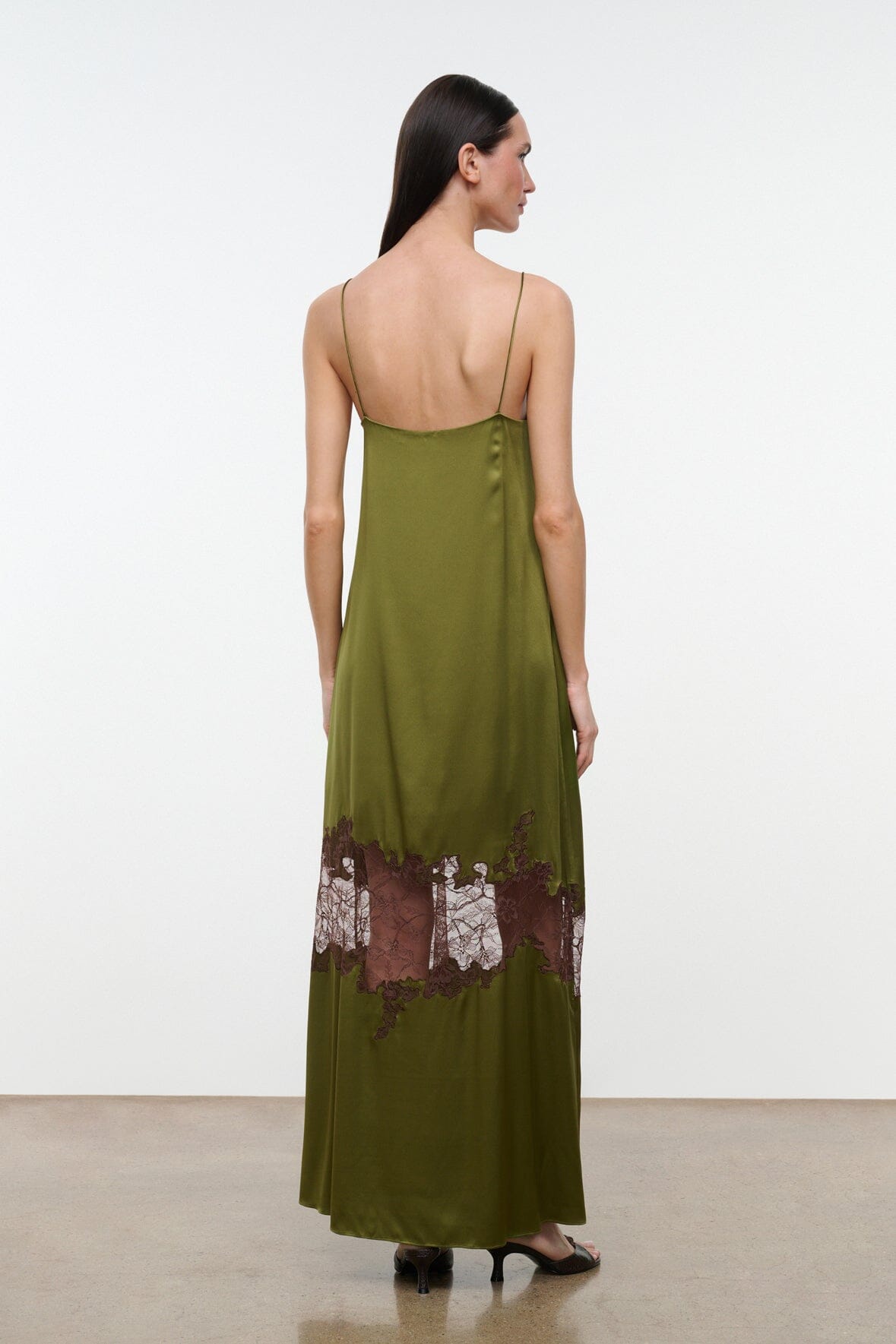 Delfina Silk Dress | Pear — 6