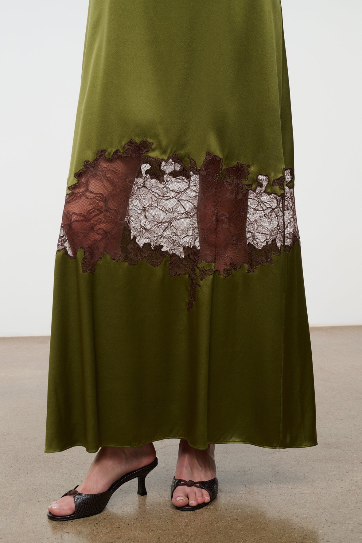 Delfina Silk Dress | Pear — 5