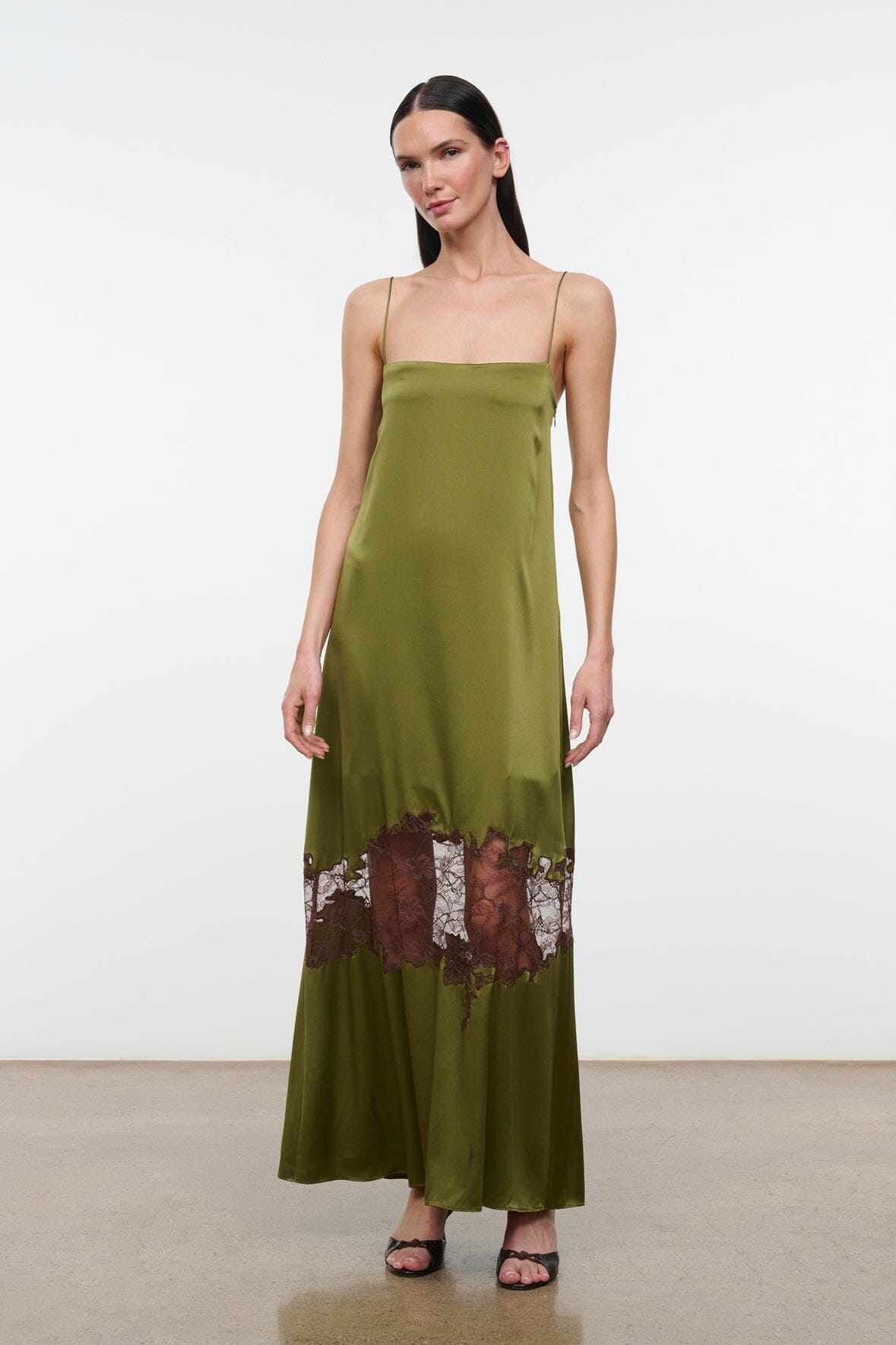 Delfina Silk Dress | Pear — 4