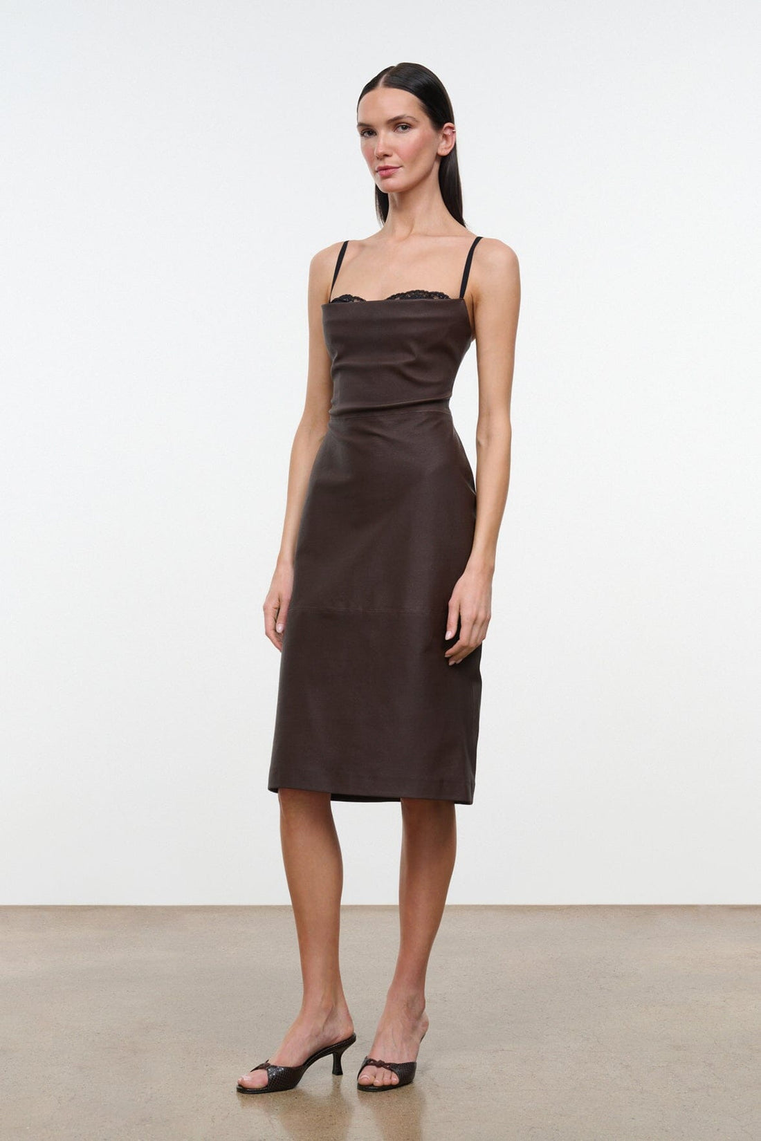 Evangeline Leather Dress | Earth — 1