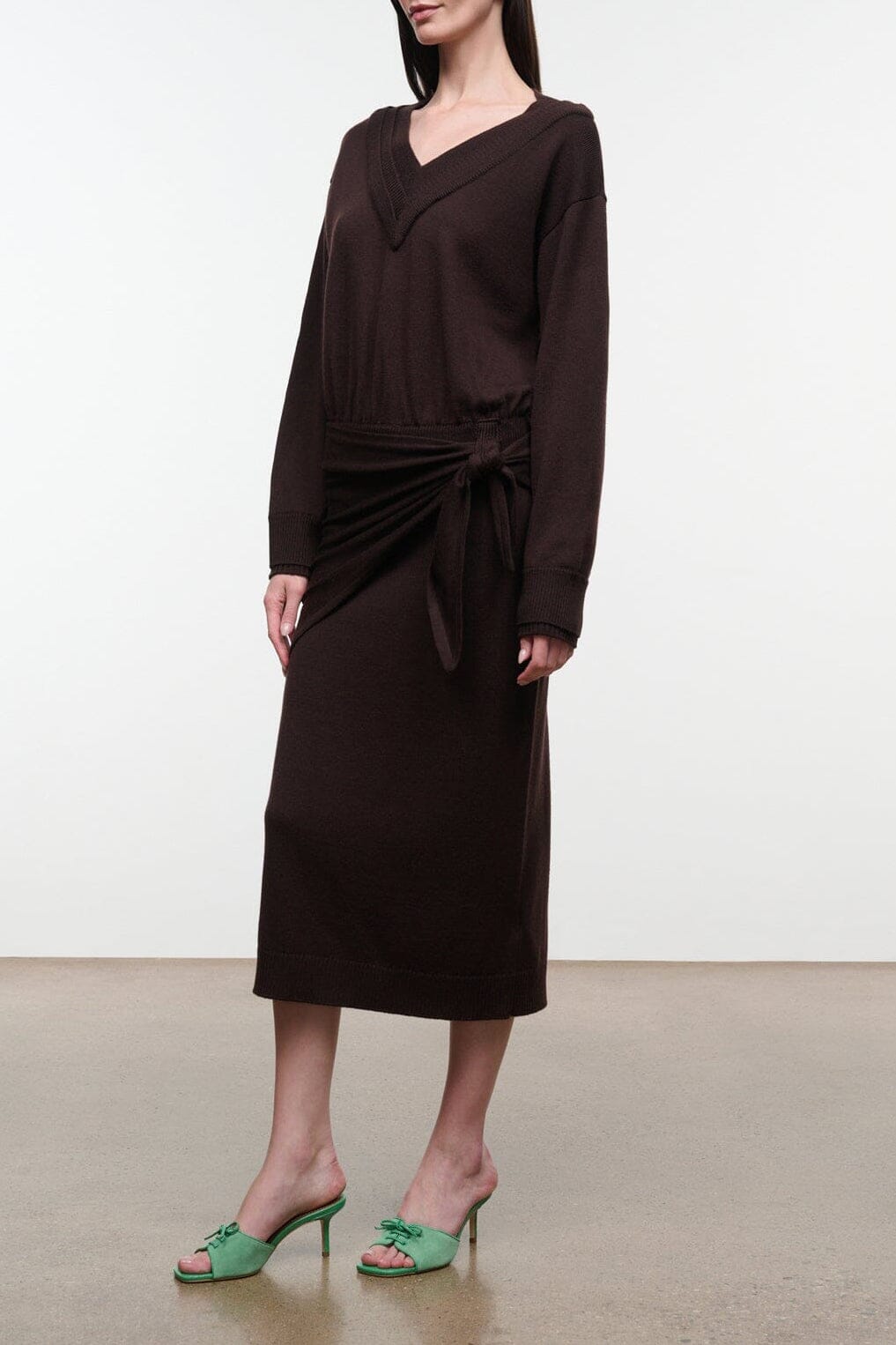 Norman Sweater Dress | Dark Oak — 1